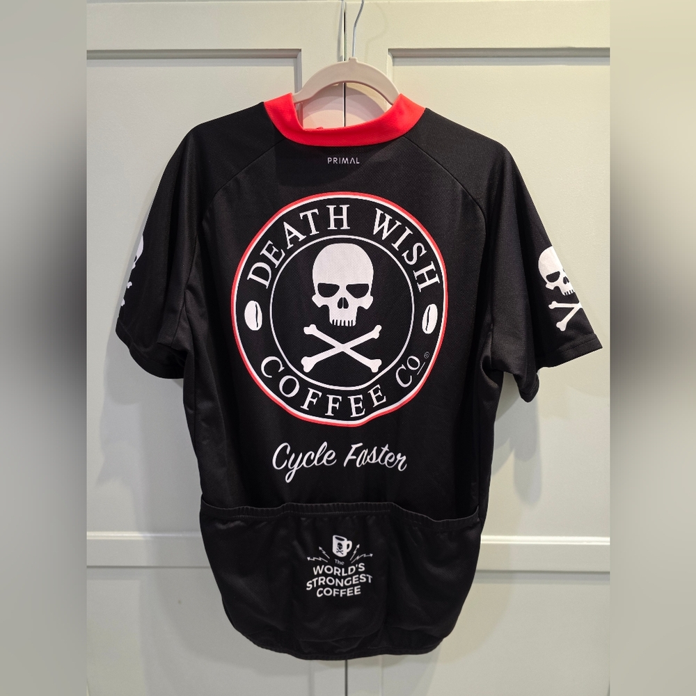 Extremely Rare Death Wish Coffee Cycling Jersey Never Worn Limuted Run 2016 Only